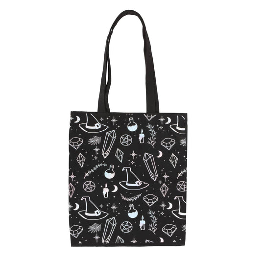 Crystal Witch Print Polycotton Tote Bag - The Wandering Satchel