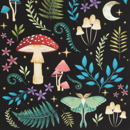 Dark Forest Print Polycotton Tote Bag - The Wandering Satchel