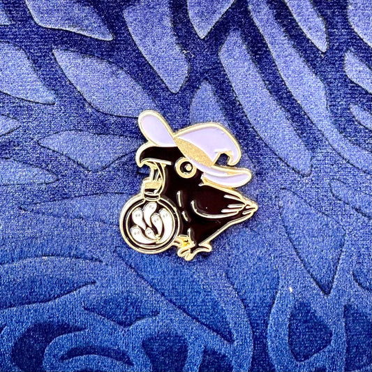 Gold Crow Enamel Pins - The Wandering Satchel