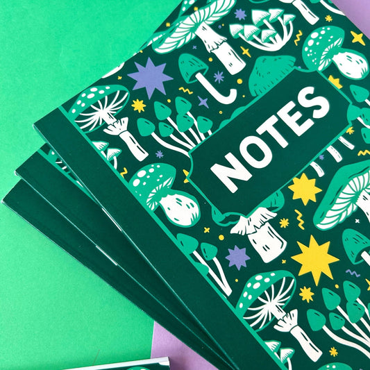 Green Mushroom Notebook - The Wandering Satchel