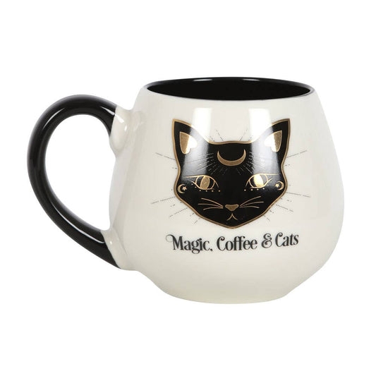 Magic, Coffee & Cats Rounded Mug - The Wandering Satchel