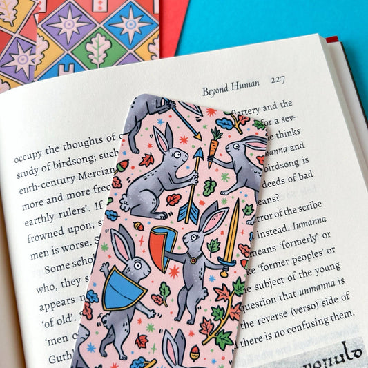 Medieval Rabbits Bookmark - The Wandering Satchel