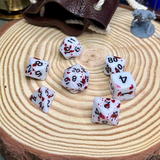 Paint Splatter 7 Piece Poly Dice Set - The Wandering Satchel