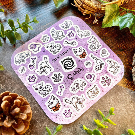 Kitties Ghost Sticker Sheet