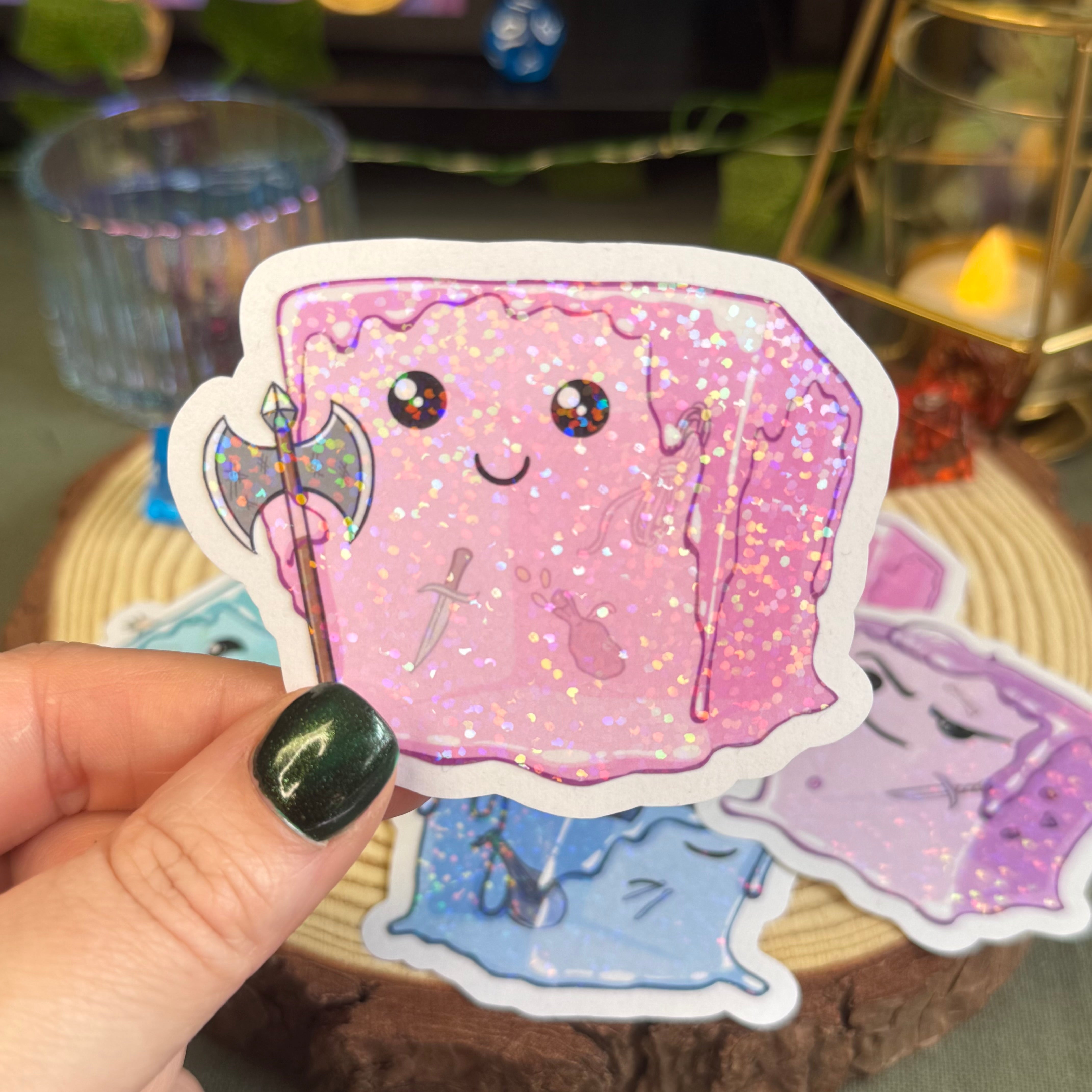 Glatinous Cube Stickers