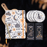 Folk Raven Halloween Keyring