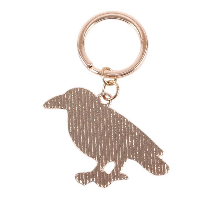 Folk Raven Halloween Keyring