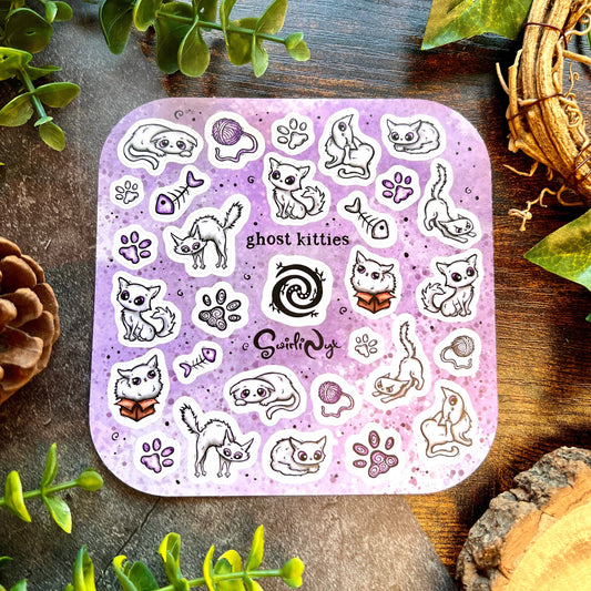 Kitties Ghost Sticker Sheet