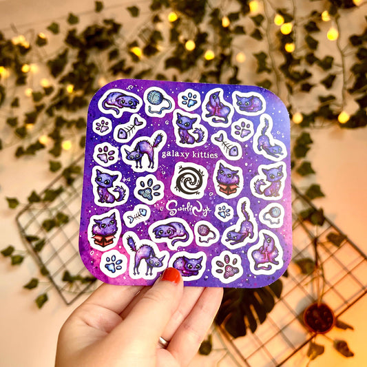 Kitties Galaxy Sticker Sheet