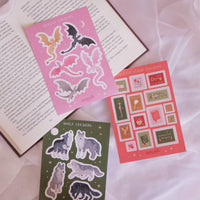 Wolves Sticker Sheet - Fantasy Book & Journaling Gifts