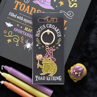 Hocus Croakus Magic Toad Halloween Keyring