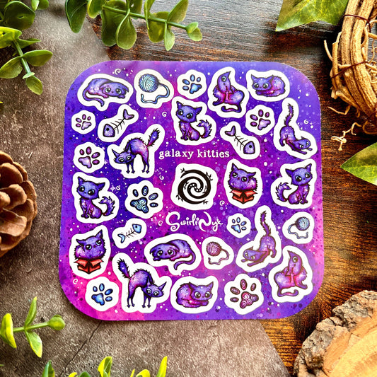 Kitties Galaxy Sticker Sheet