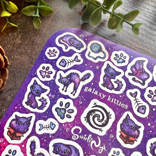 Kitties Galaxy Sticker Sheet
