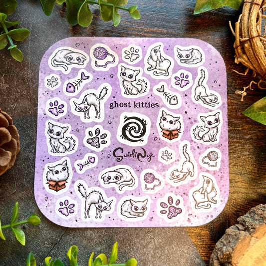 Kitties Ghost Sticker Sheet
