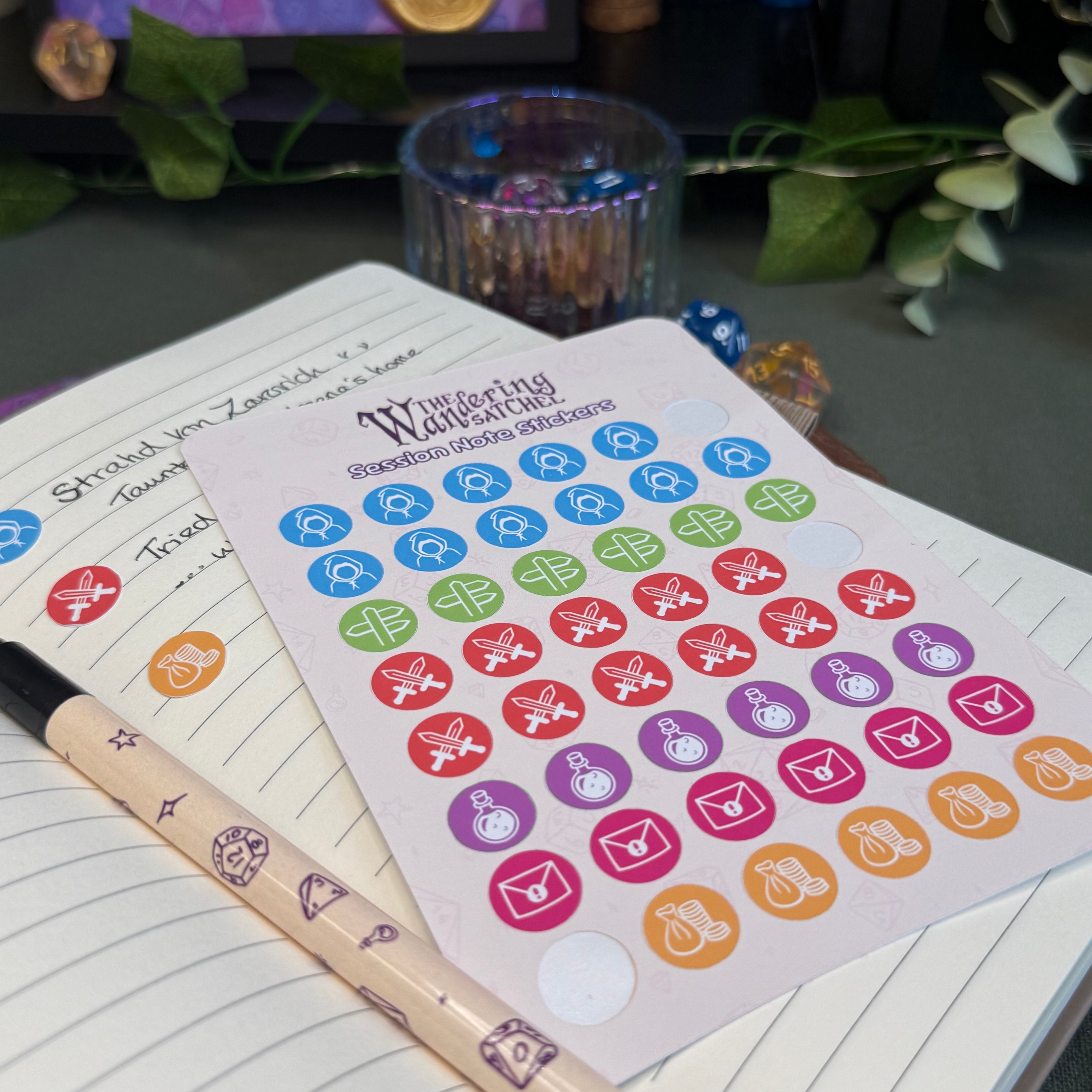 Session Note Sticker Sheet