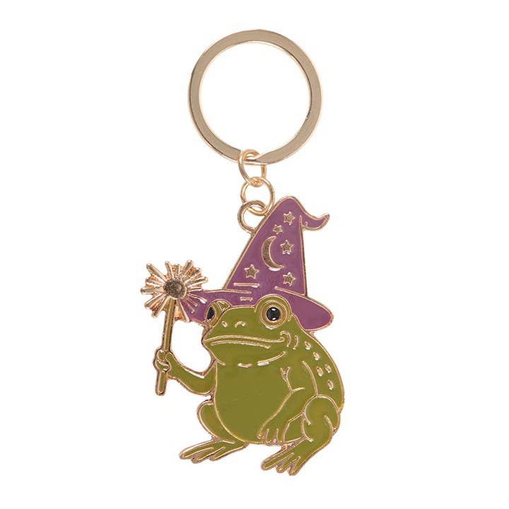 Hocus Croakus Magic Toad Halloween Keyring