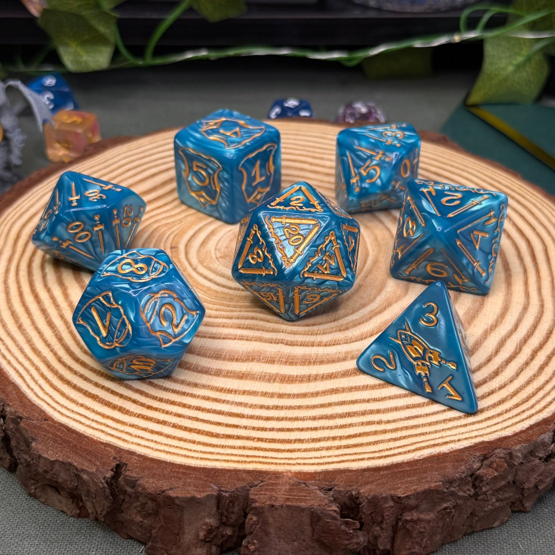 Giant Paladin Dice 7 Piece Acrylic Poly Dice Set