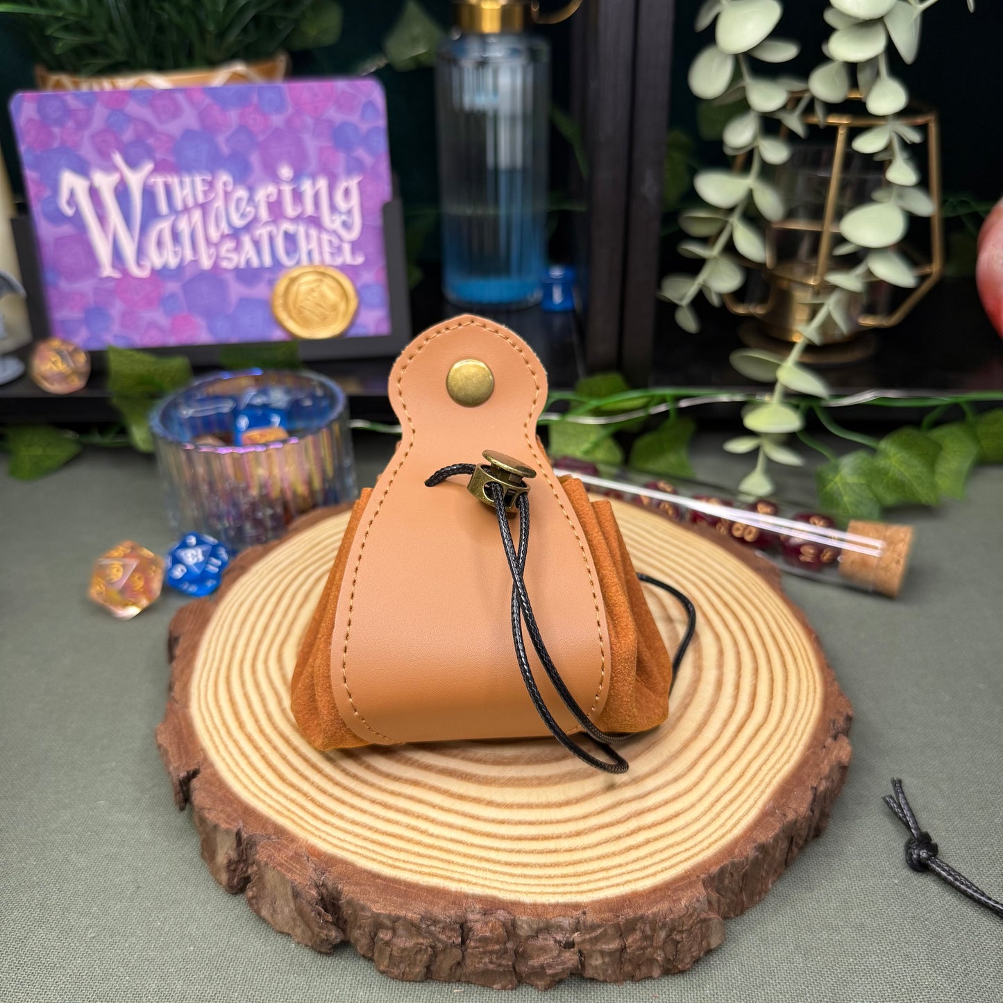 Dice Drawstring Bag with Rolling Tray