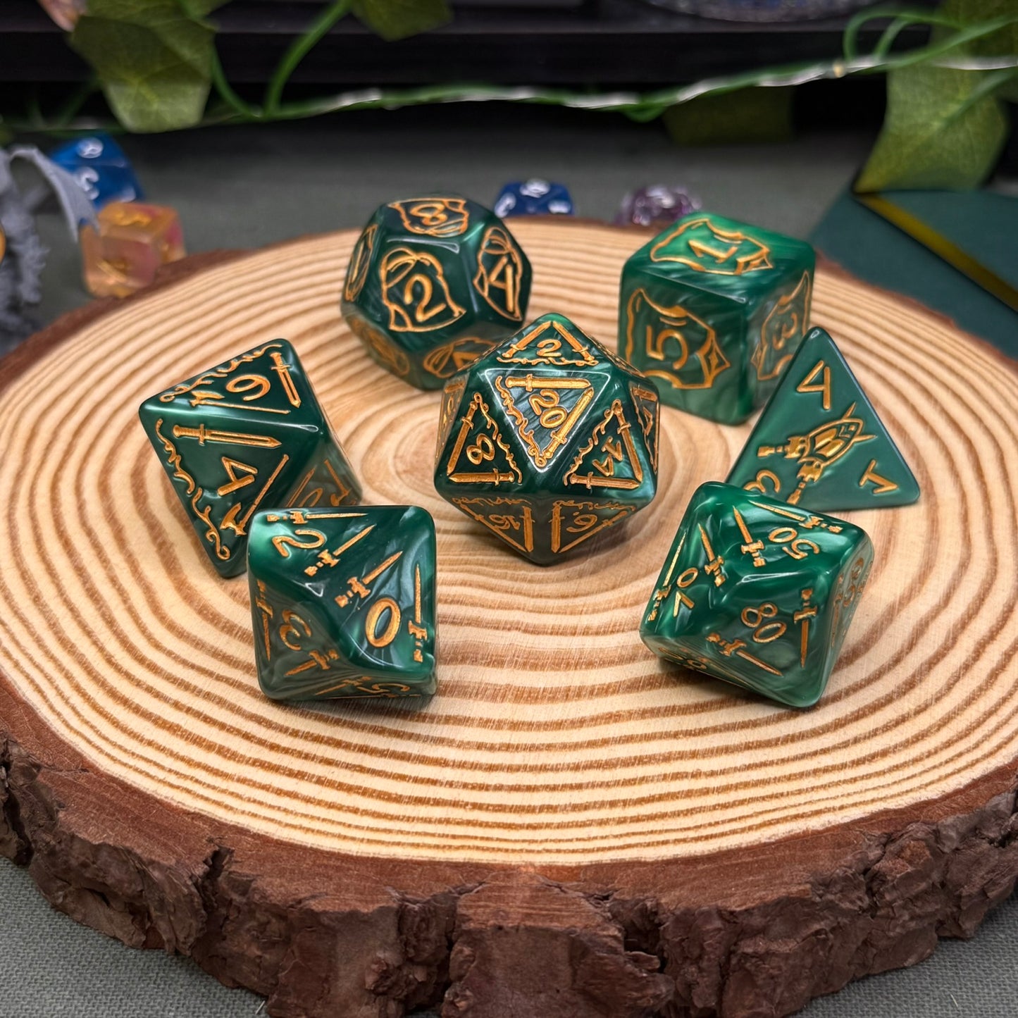 Giant Paladin Dice 7 Piece Acrylic Poly Dice Set