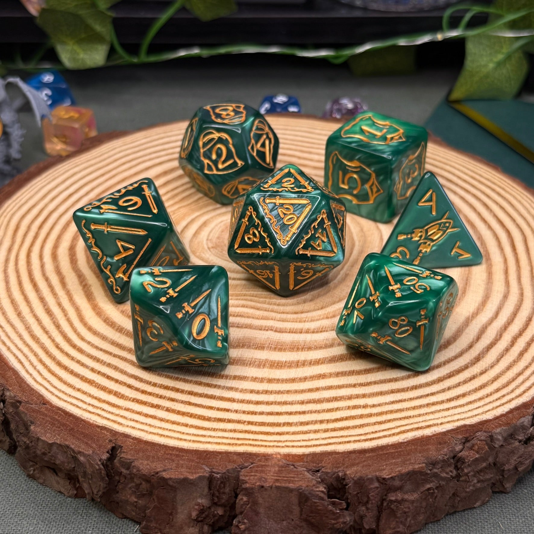 Giant Paladin Dice 7 Piece Acrylic Poly Dice Set
