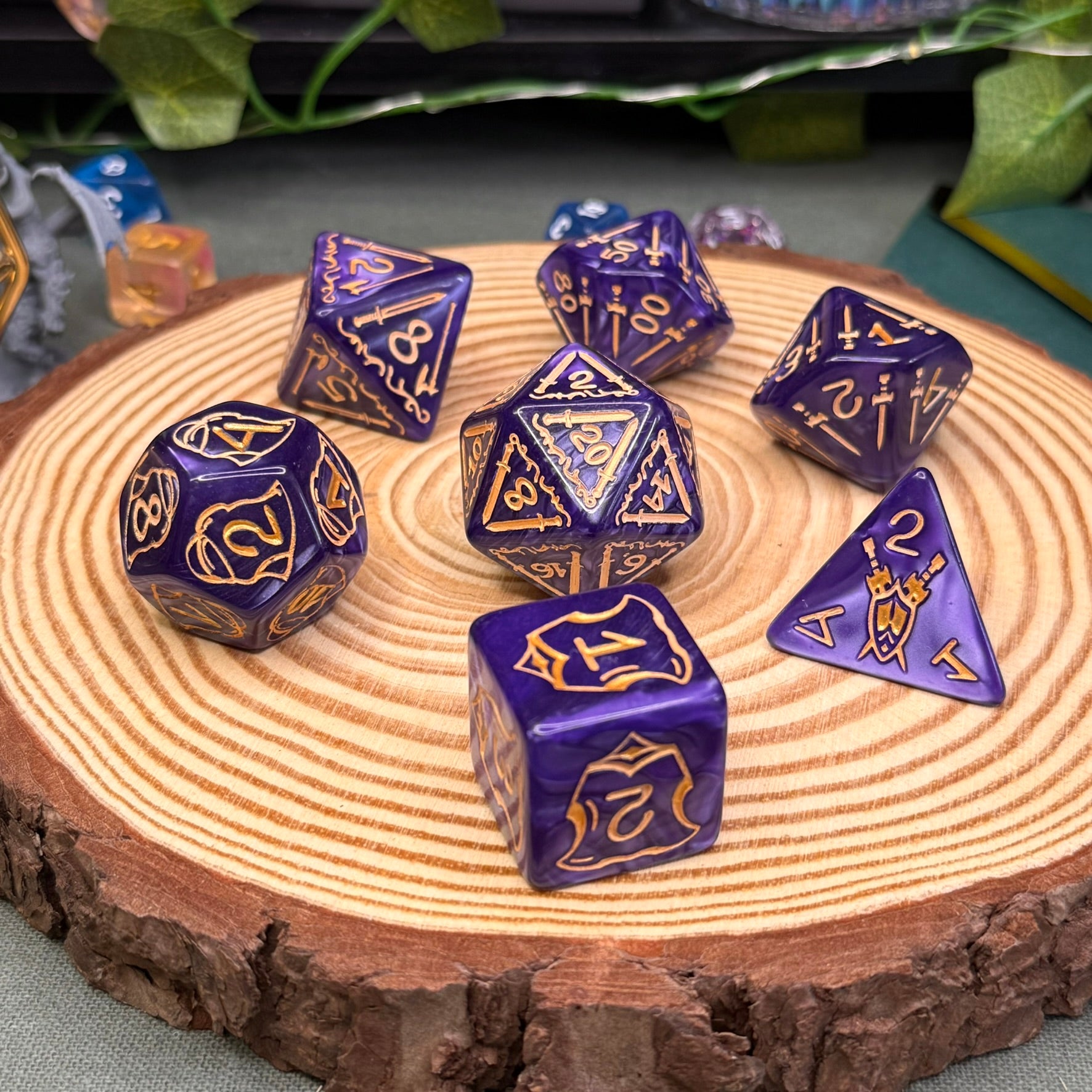 Giant Paladin Dice 7 Piece Acrylic Poly Dice Set