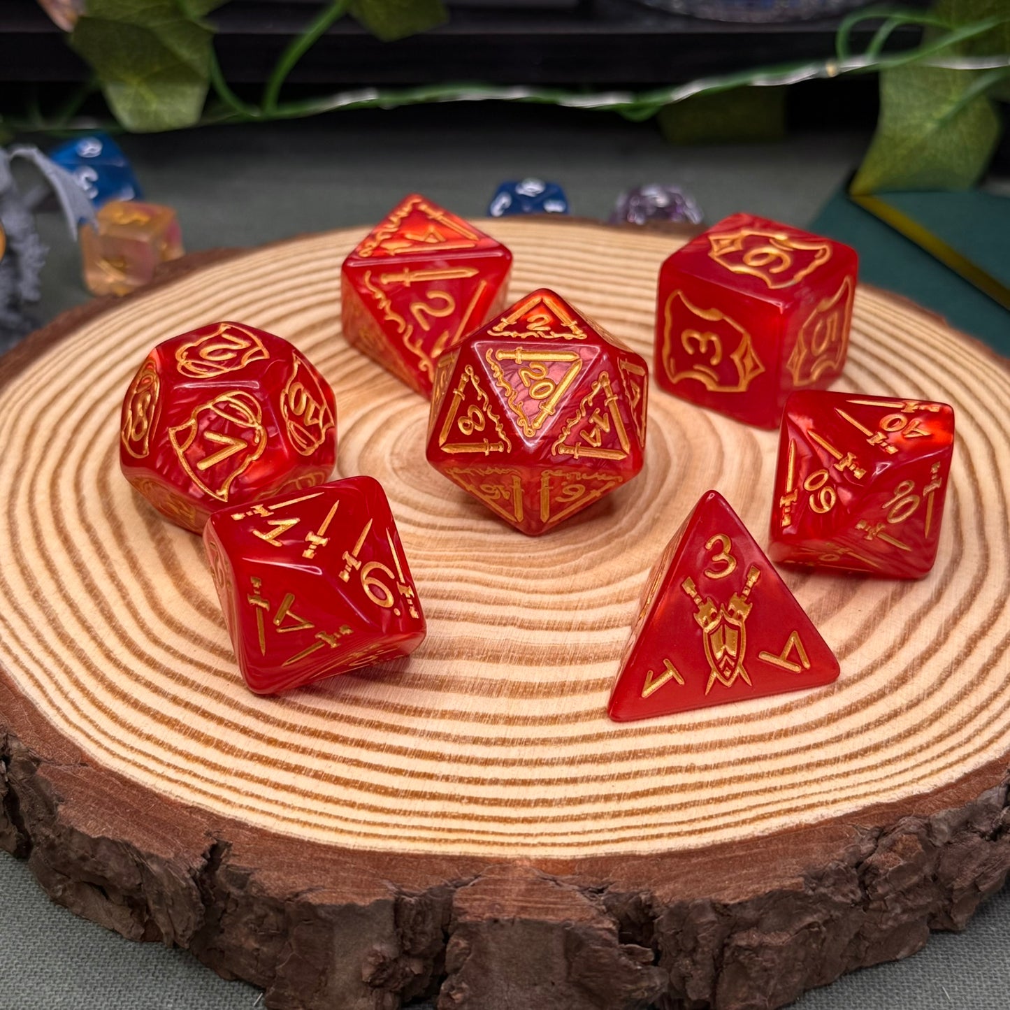 Giant Paladin Dice 7 Piece Acrylic Poly Dice Set