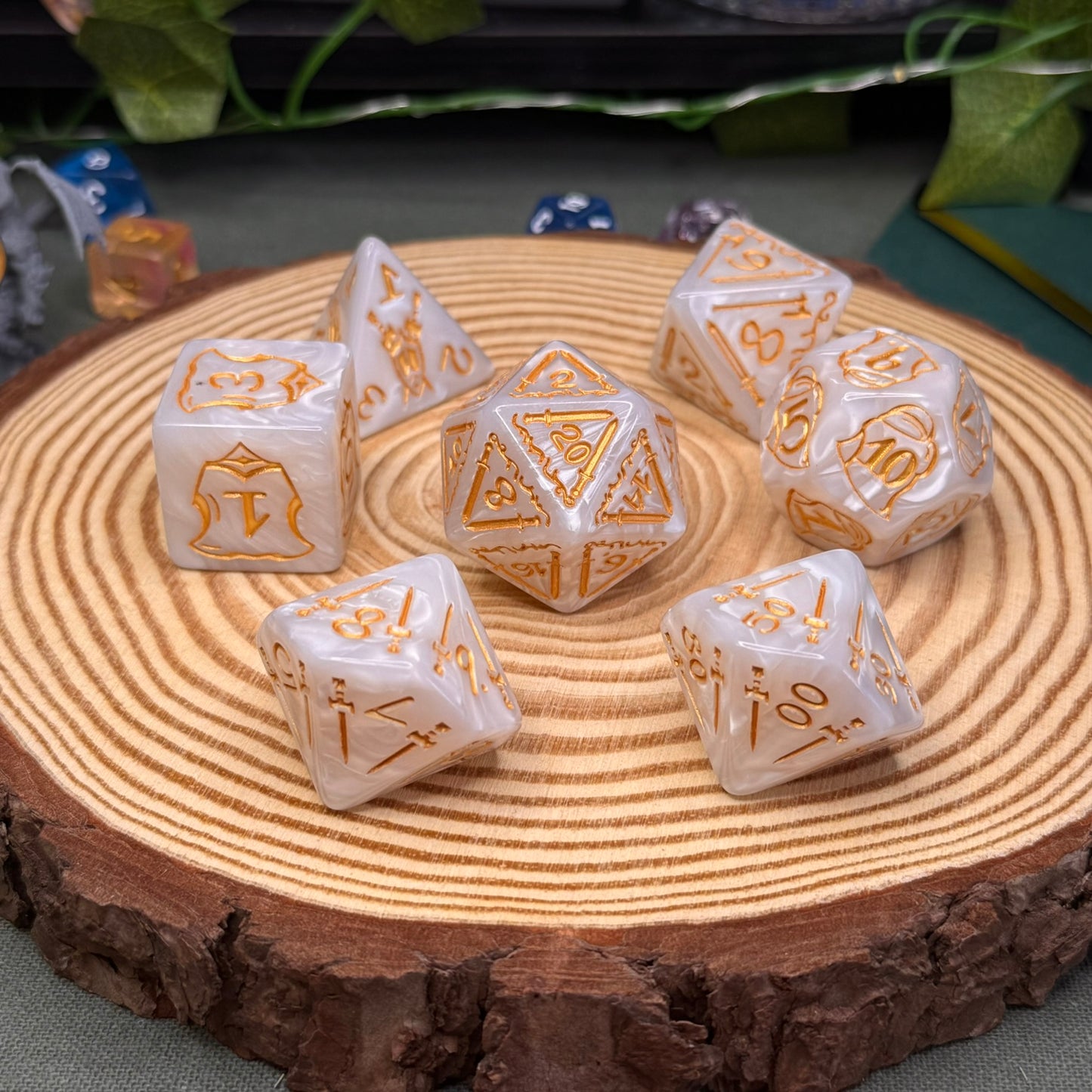 Giant Paladin Dice 7 Piece Acrylic Poly Dice Set