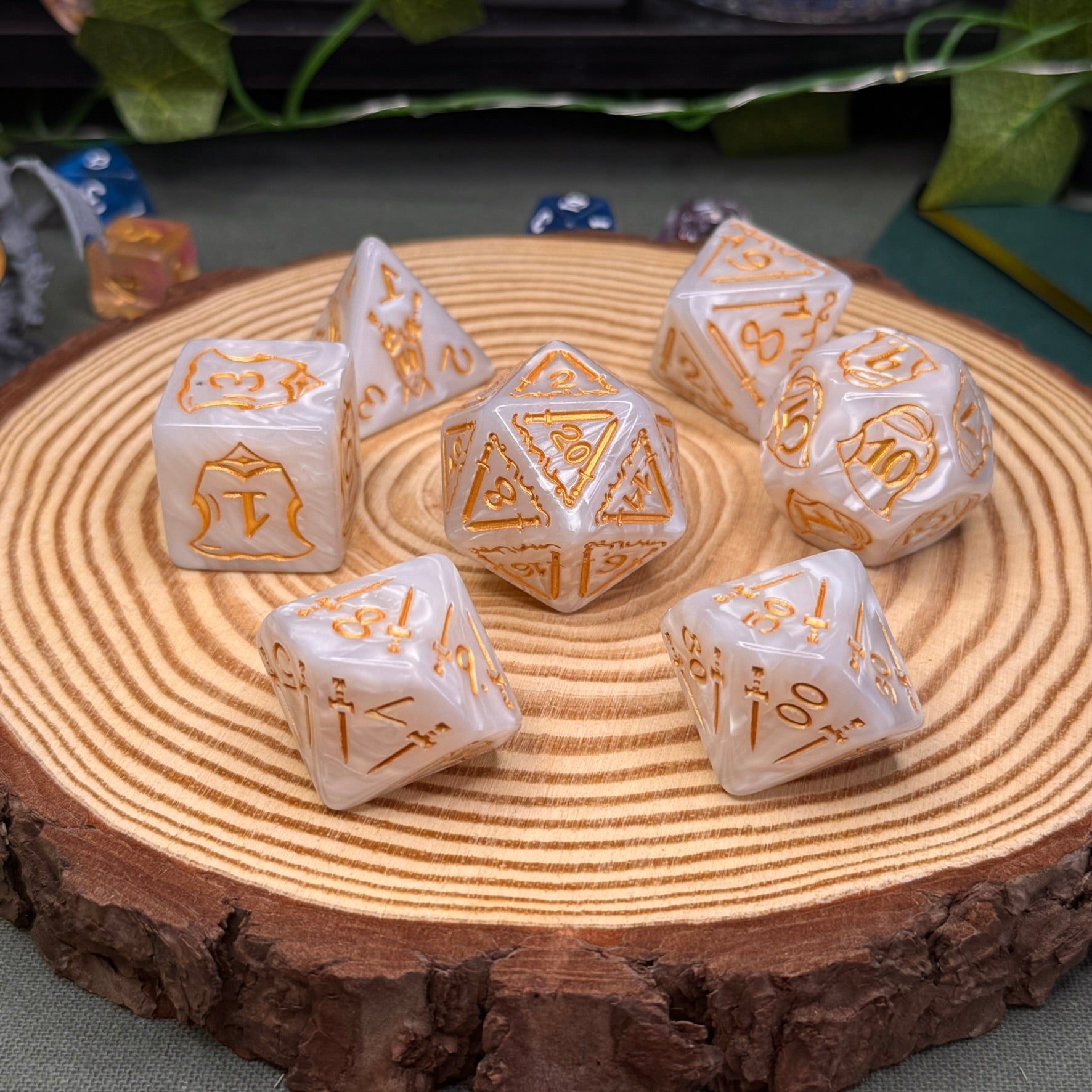 Giant Paladin Dice 7 Piece Acrylic Poly Dice Set