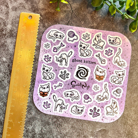 Kitties Ghost Sticker Sheet