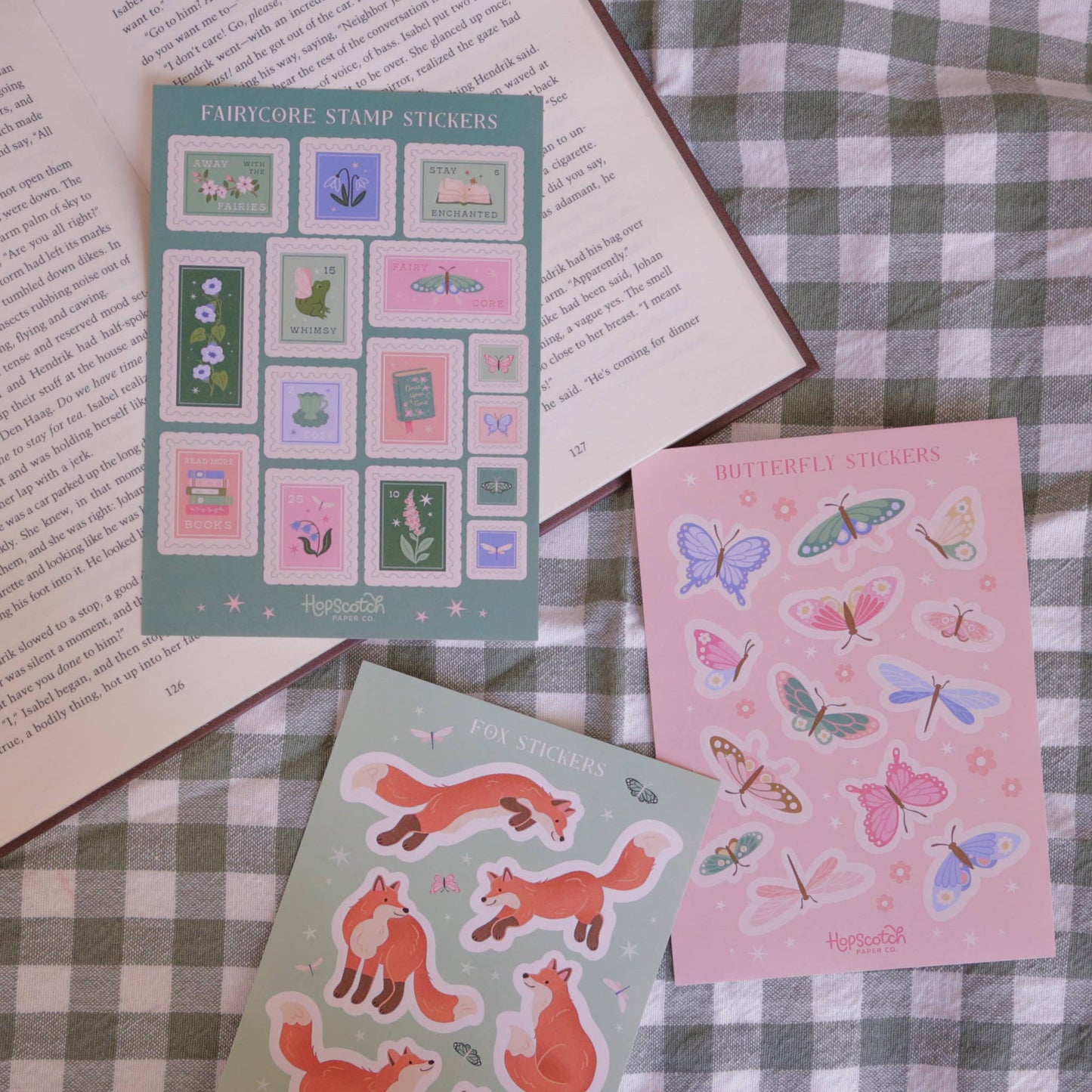 Fairycore Stamps Sticker Sheet - Fantasy Book Gifts