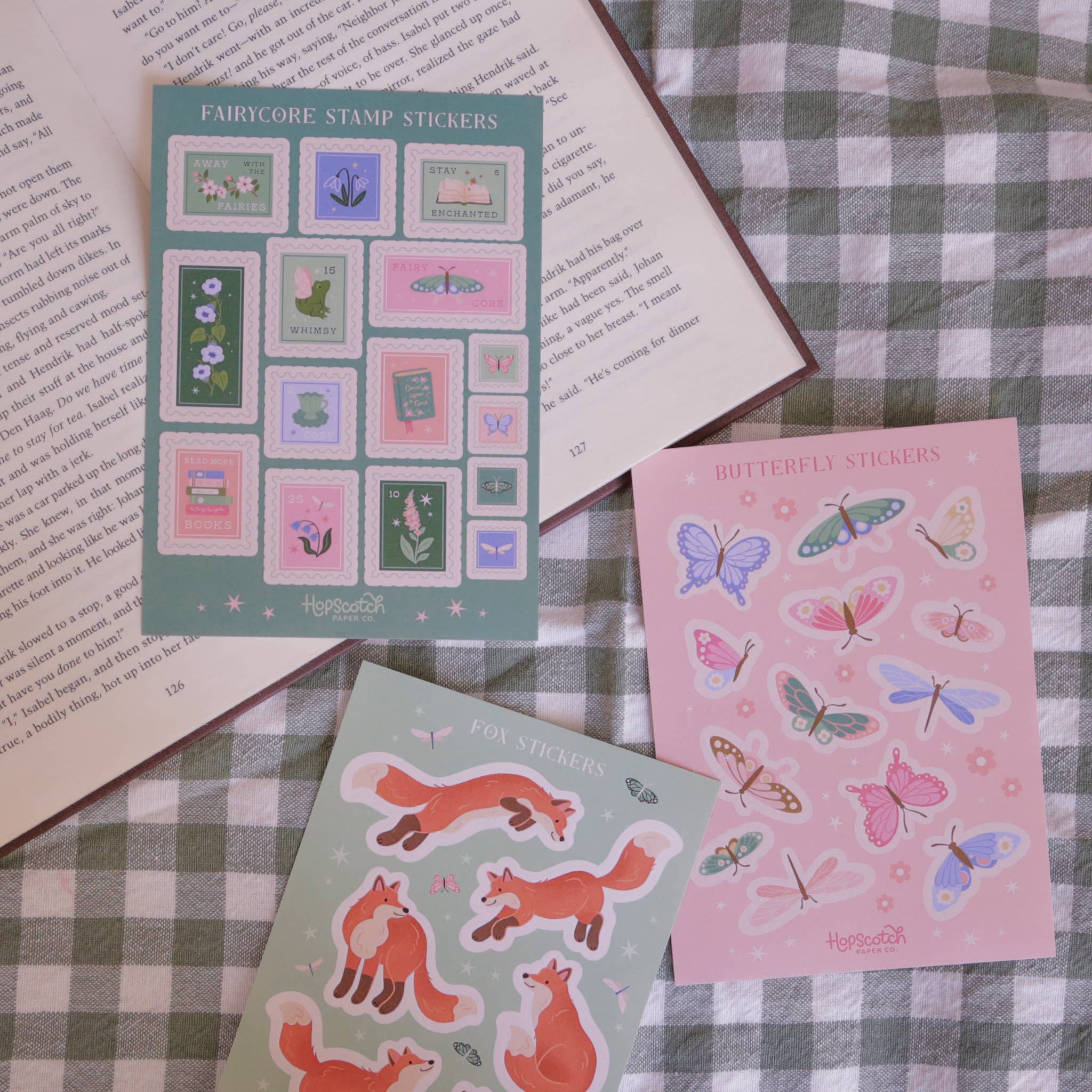 Fairycore Stamps Sticker Sheet - Fantasy Book Gifts