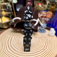 Black Gothic 7 Piece Poly Dice Set - The Wandering Satchel