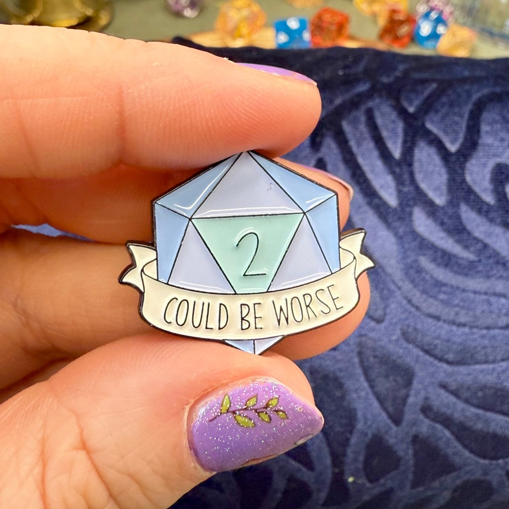 Blue Dice Enamel Pins - The Wandering Satchel