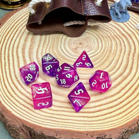 Colourful Pearl Double Colours 7 Piece Poly Dice Set - The Wandering Satchel