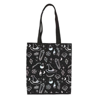 Crystal Witch Print Polycotton Tote Bag - The Wandering Satchel