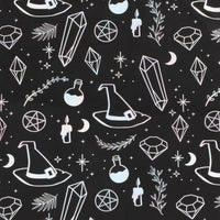 Crystal Witch Print Polycotton Tote Bag - The Wandering Satchel
