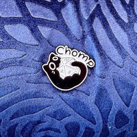Cute Black Dice Cat Enamel Pins - The Wandering Satchel