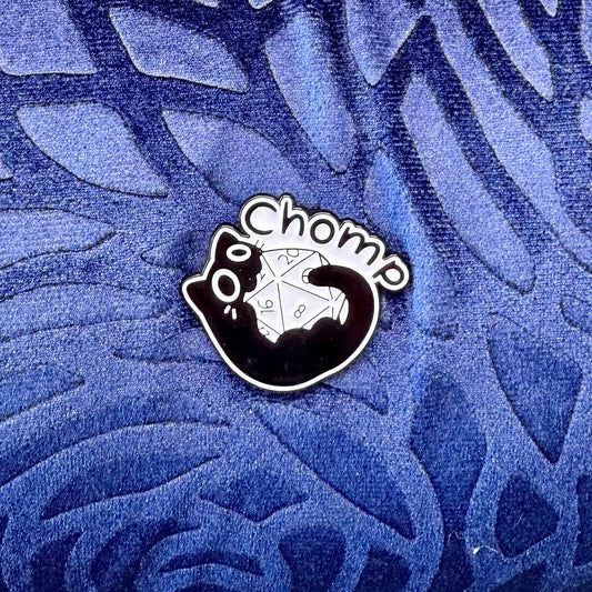 Cute Black Dice Cat Enamel Pins - The Wandering Satchel