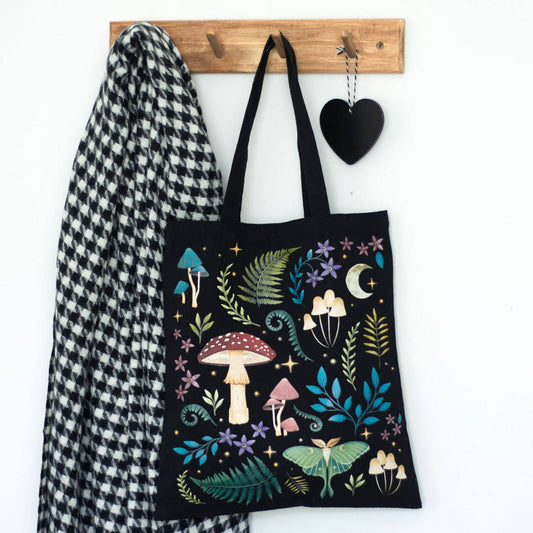Dark Forest Print Polycotton Tote Bag - The Wandering Satchel