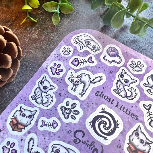 Kitties Ghost Sticker Sheet