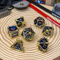 Dragon Bones 7 Piece Metal Poly Dice Set - The Wandering Satchel