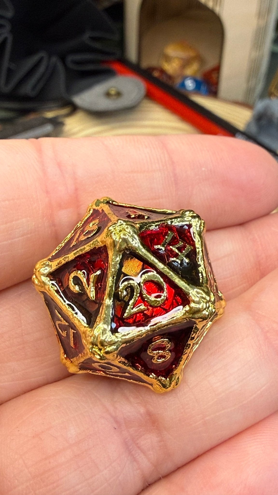 Dragon Bones 7 Piece Metal Poly Dice Set - The Wandering Satchel