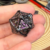 Dragon Bones 7 Piece Metal Poly Dice Set - The Wandering Satchel
