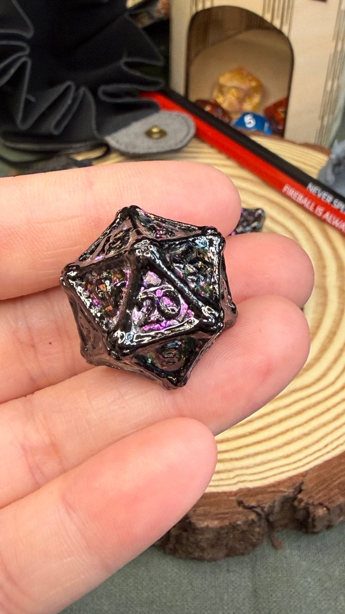 Dragon Bones 7 Piece Metal Poly Dice Set - The Wandering Satchel
