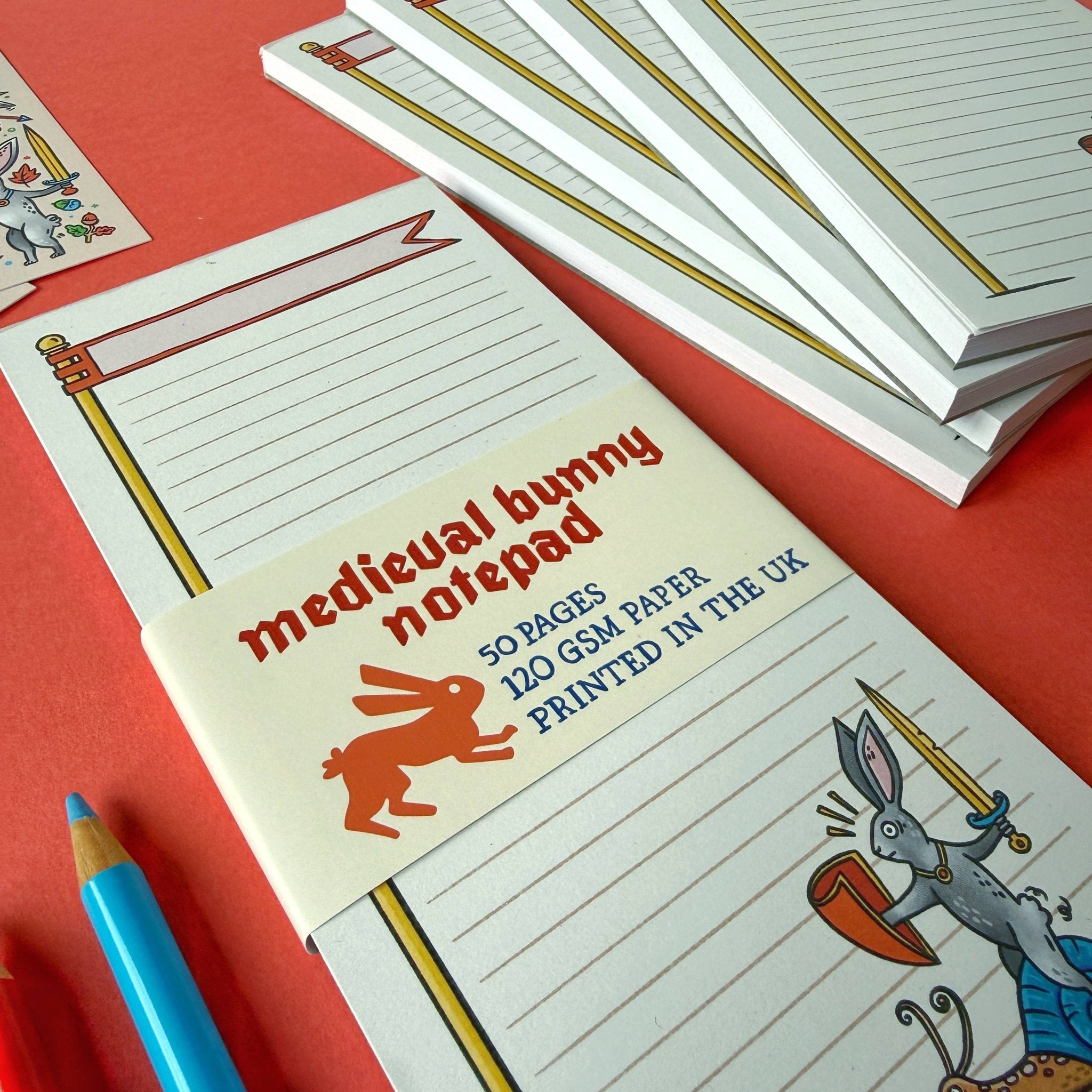 Duelling Bunnies Medieval Notepad - The Wandering Satchel