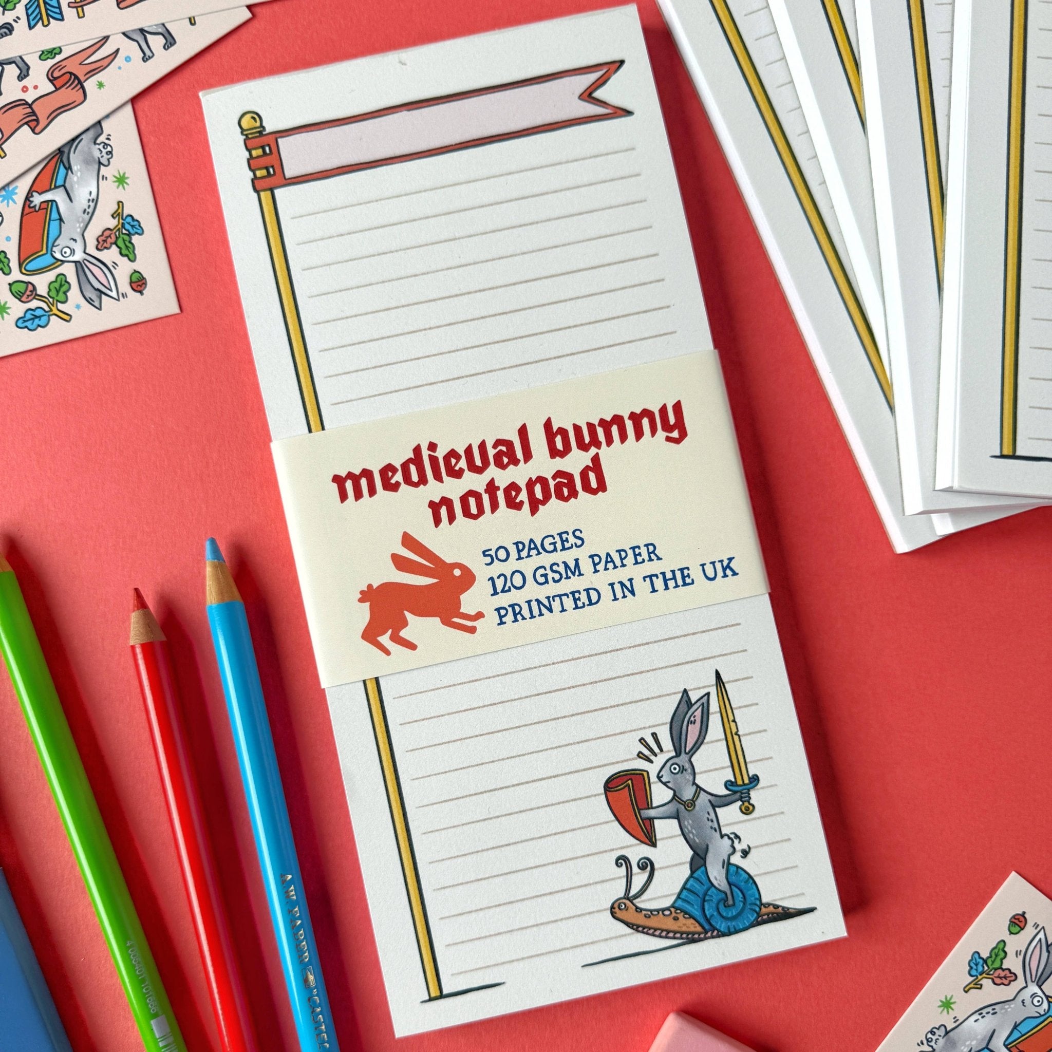 Duelling Bunnies Medieval Notepad - The Wandering Satchel