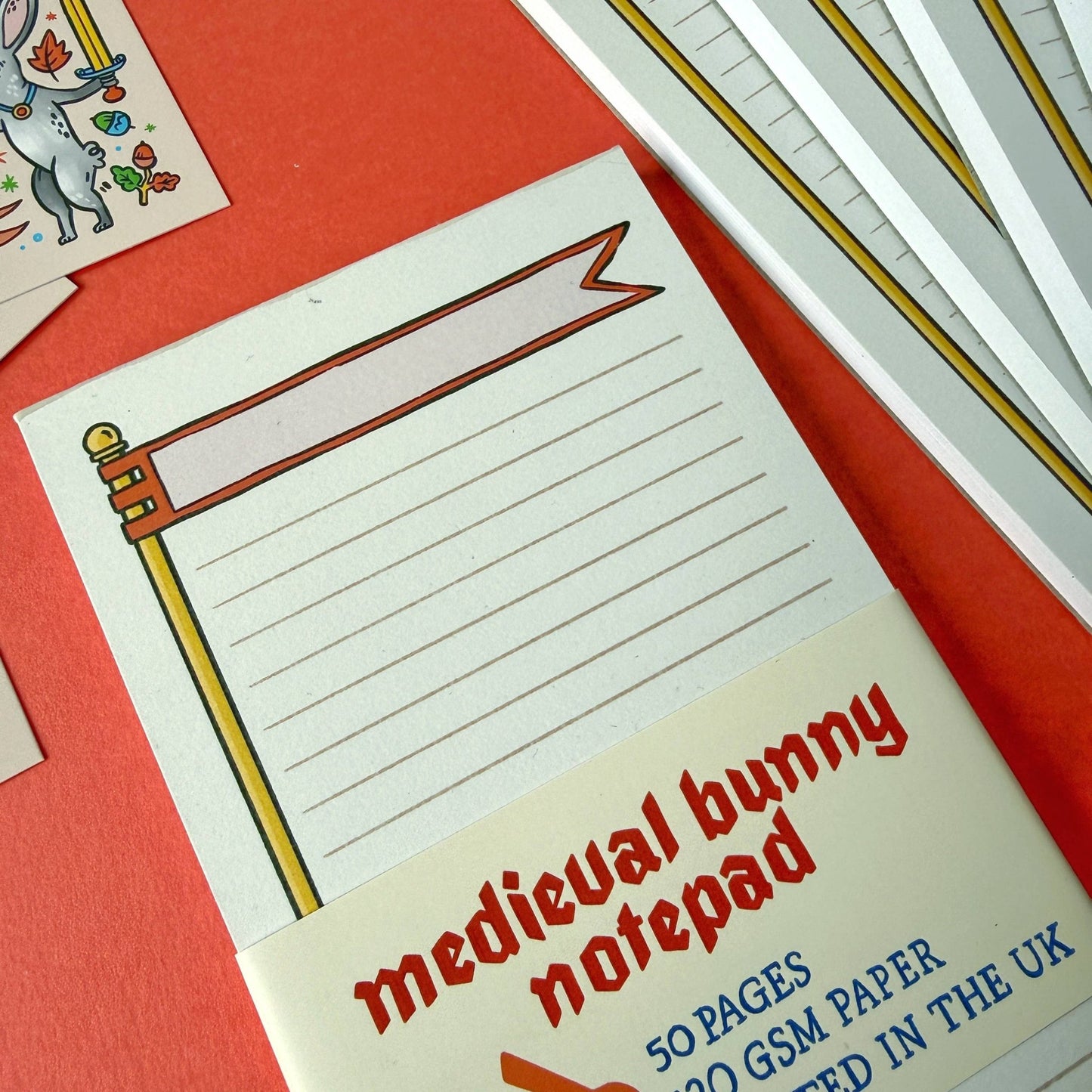 Duelling Bunnies Medieval Notepad - The Wandering Satchel