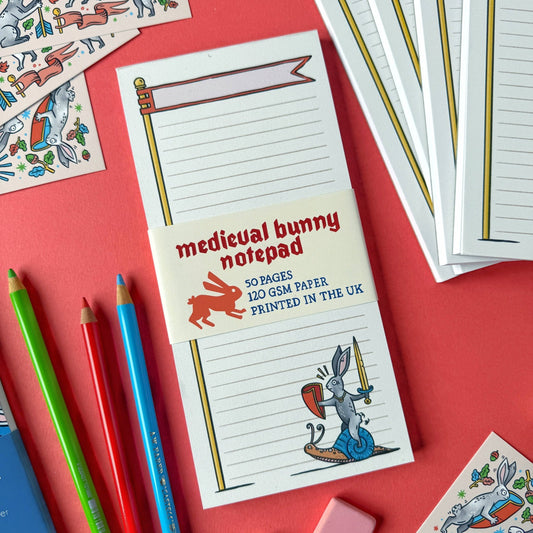 Duelling Bunnies Medieval Notepad - The Wandering Satchel