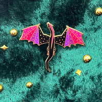 Purple, Pink and Black Dragon Enamel Pin