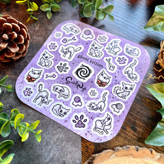Kitties Ghost Sticker Sheet